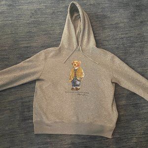 Polo Bear Grey Hoodie - Medium